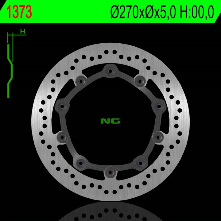 NG tarcza hamulcowa przód bmw C650 '12-20, c-evolution '14-21 (270MMX5MM) (5X9,8MM) pływająca