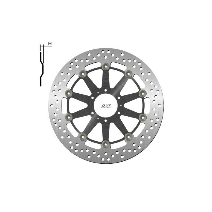 NG tarcza hamulcowa przód honda xl 1000 v varadero '99-'13, cb 1100EX / ABS 14-18 (296X62X5MM) (6X6,5MM) pływająca (środek alum…