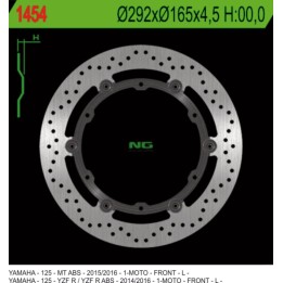 NG tarcza hamulcowa przód yamaha yzf 125R ABS '14-'20, mt 125 ABS '15-'20 pływająca (292X165X4,5MM) (6X8,5MM)