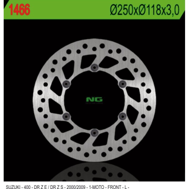 NG tarcza hamulcowa przód suzuki drz 400 e/s '00-'09 (250X118X3) (6X6,5MM)