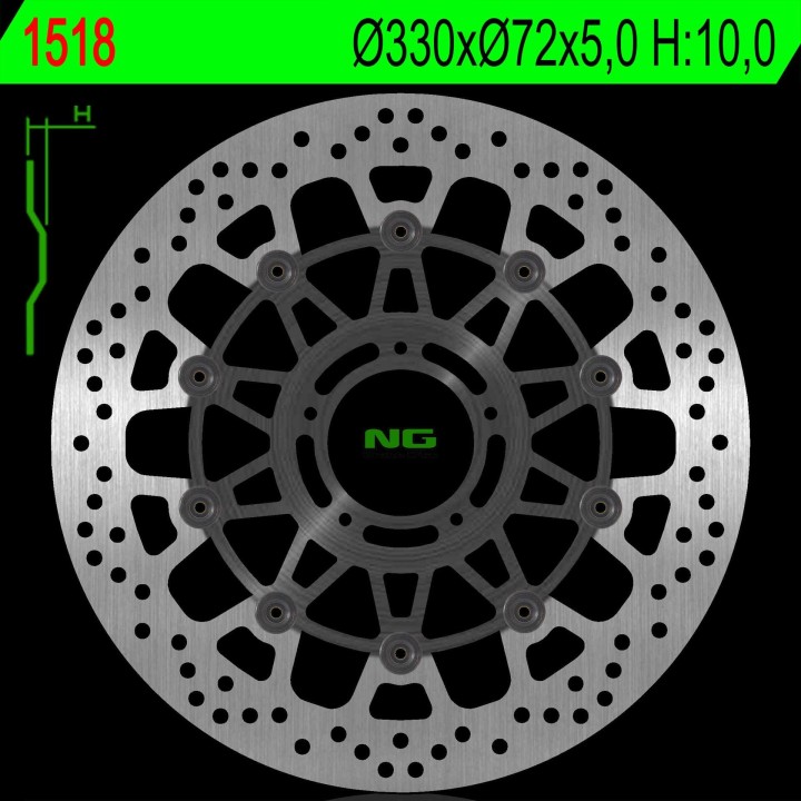 NG tarcza hamulcowa przód ducati multistrada 1200 15-18 (330X72X5,0MM) (5X8,5MM)