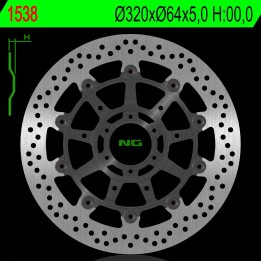 NG tarcza hamulcowa przód bmw s 1000R/RR '13-'20, HP4 '12-'17, S100XR '17-'19 (320X64X5,0MM) (6X8,5MM) pływająca