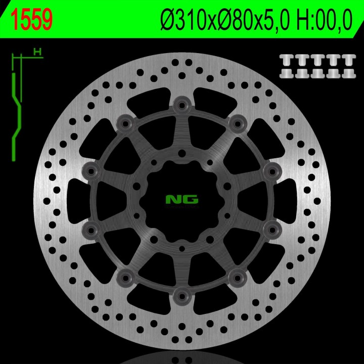 NG tarcza hamulcowa przód kawasaki z 1000 ABS 15-17, z 1000 15-17, ZX6R 13-17, Z800 12-18, gtr 1400 07-18, zzr 1400 06-18 (310X…