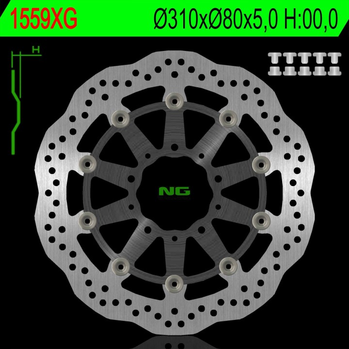 NG tarcza hamulcowa przód kawasaki z 1000 ABS 15-17, z 1000 15-17, ZX6R 13-17, Z800 12-18, gtr 1400 07-18, zzr 1400 06-18 (310X…