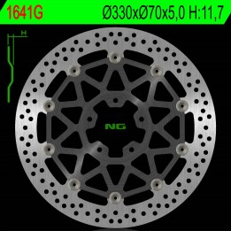NG tarcza hamulcowa przód kawasaki zx 10R se ABS '19-20, zx 10RR ABS '17-24 (330X70X5,0MM) (5X10,5MM) pływająca (środek alumini…