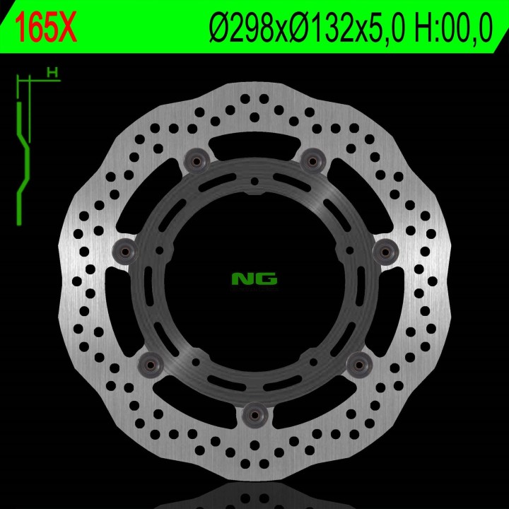 NG tarcza hamulcowa przód yamaha MT-03, mt 09, xs r 900, xv 1900, XV1700, R6 03-04, R3,R25 (298X132X5,0MM) (5X8,5MM)