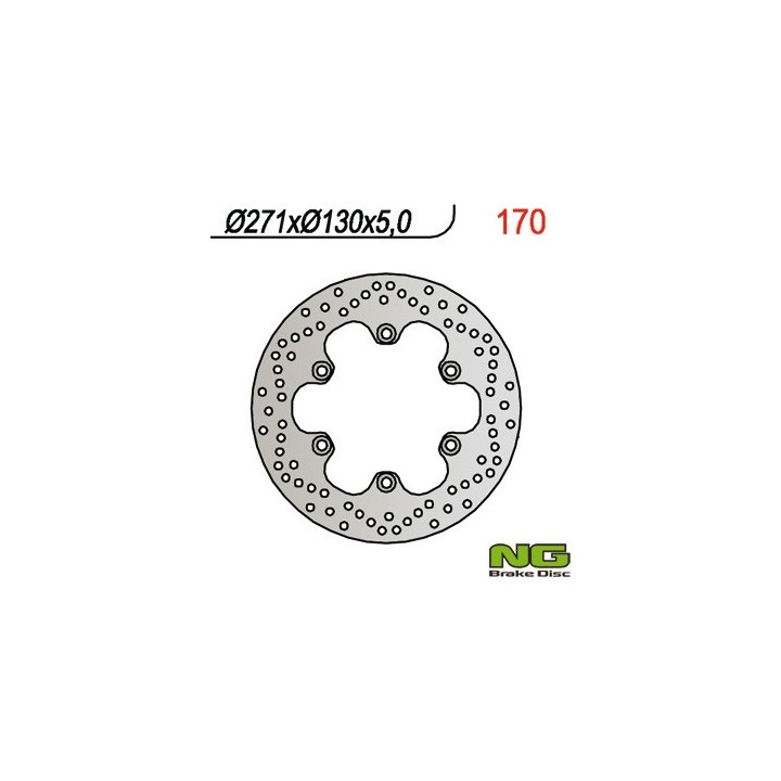 NG tarcza hamulcowa przód kawasaki gpz 500 s (90-03), gpz 900R, GPZ600/750/900 (271x130x5) (6X10,5MM)