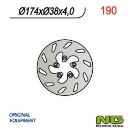 NG tarcza hamulcowa przód italjet skuter (174x38x4)(5X6,5MM)
