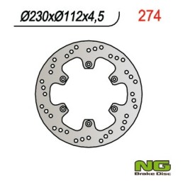 NG tarcza hamulcowa przód aprilia rx 50, yamaha dt 50R 97- (230x112x4,5)