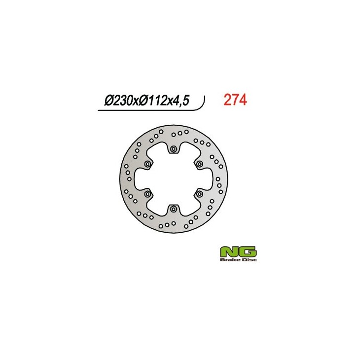 NG tarcza hamulcowa przód aprilia rx 50, yamaha dt 50R 97- (230x112x4,5)