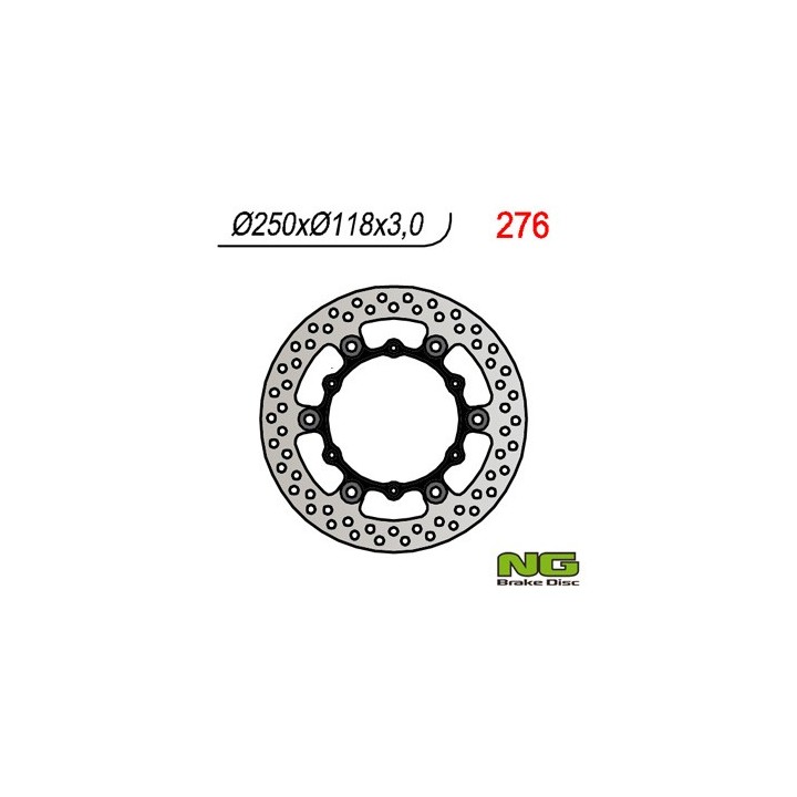 NG tarcza hamulcowa przód yamaha yz/yzf/wrf 01-19 pływająca (250x118x3)(6X6,50MM), suzuki rm 125/250 '99-'10
