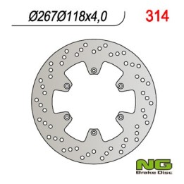NG tarcza hamulcowa przód yamaha tt 600R (98-07) (267x118x4) (TTR600, TT600)