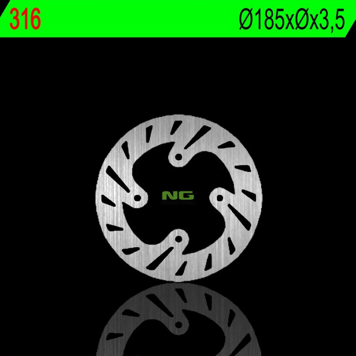 NG tarcza hamulcowa przód beta rev REV3 125/200/250 99-02 (185X3,5MM) (4X10,5MM)