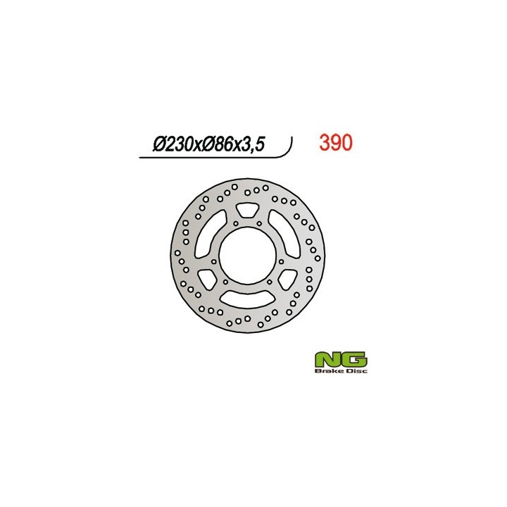 NG tarcza hamulcowa przód yamaha dt 125R '88-'05, tt 350 '85-'95, tt 600 '84-'92, yz 250 '85-'89, yz 125 '88, '90-'91 (230X86X3…