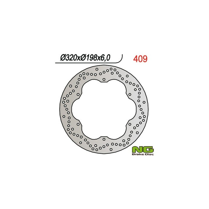 NG tarcza hamulcowa przód yamaha xj 600 92-97, xvz 1300 96-07, xj 600 diversion '92-'97 tył (320X198MM) (320X198X6)