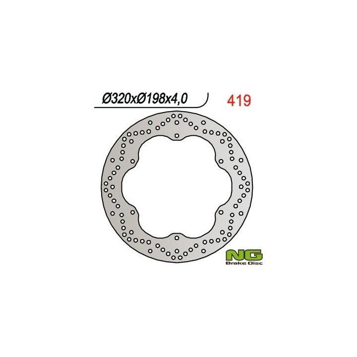 NG TARCZA HAMULCOWA PRZÓD YAMAHA XJ 900 DIVERSION 95-03 (320x198x4) (6x8,25mm)