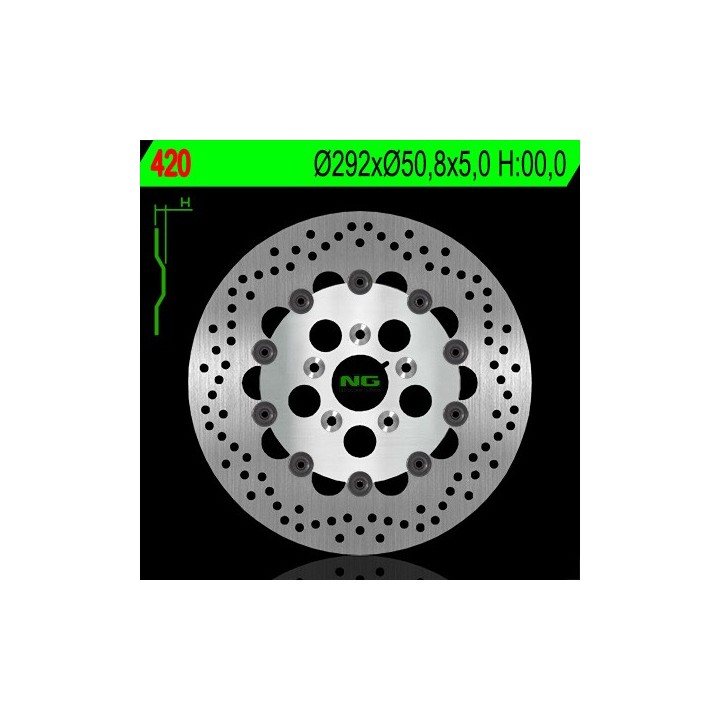 NG tarcza hamulcowa przód harley davidson 883/1200/1340/1450 (pływająca) (292X50,8X5) (5X8,5MM)