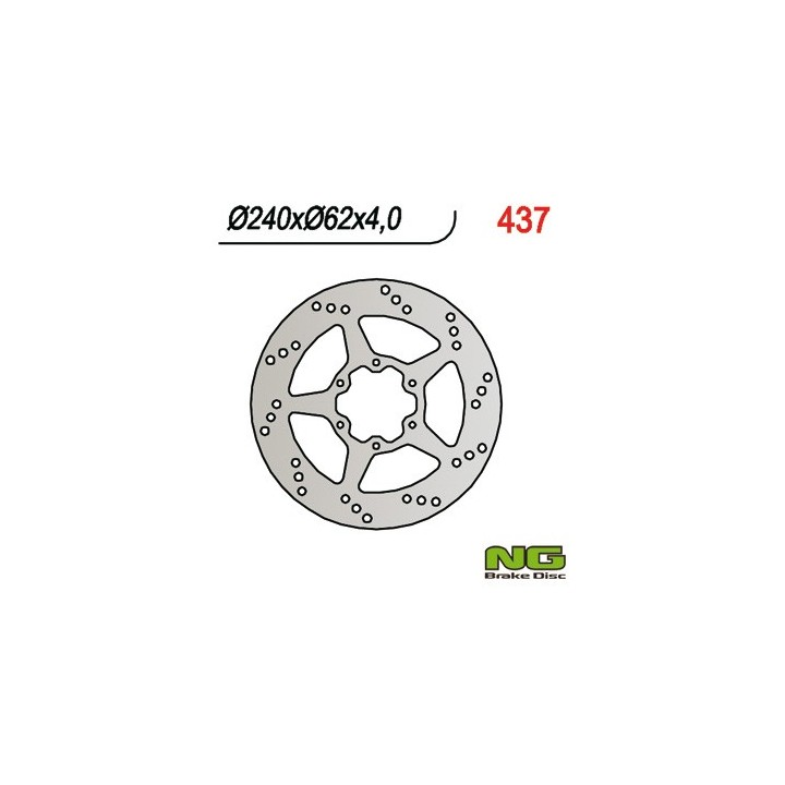 NG TARCZA HAMULCOWA PRZÓD HONDA CRM 125 90-99 (240x62x4) (6x10,5mm)