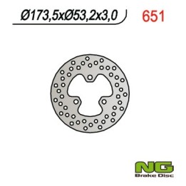 NG tarcza hamulcowa przód honda trx 450R '05-'06, trx 400EX '01-'03, trx 250EX '01-'12, trx 300EX '93-'12 (173x53,2x4)