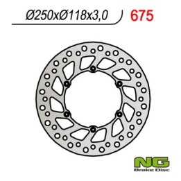 NG tarcza hamulcowa przód suzuki rm/rmz 250/DRZ, yamaha yz/yzf/wr 02-19 (250X118X3) (6X6,5MM) - zastępuje NG854