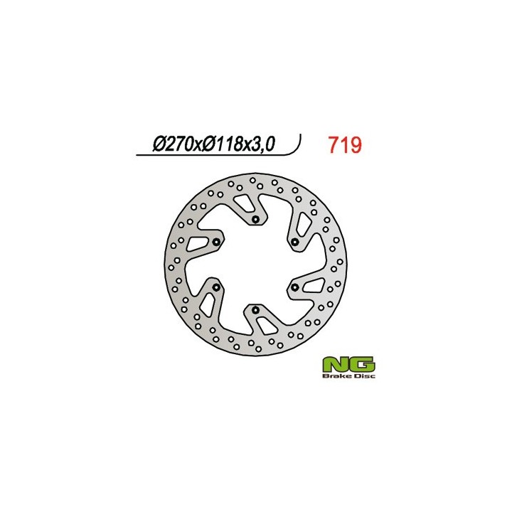NG tarcza hamulcowa przód suzuki drz 400 e/s 00-09, rm 125/250 96-08, yamaha yz/yzf/wr (270X118X3,0MM) (6X6,5MM)