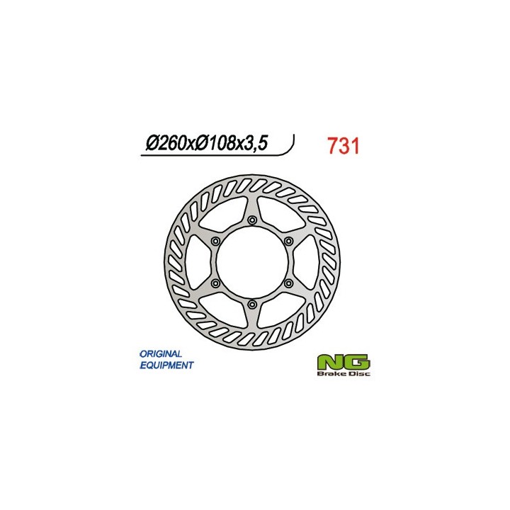 NG tarcza hamulcowa przód gas gas enduro cross 125/200/250/300/400/450/515 (260x108x3,5)