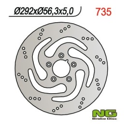 NG tarcza hamulcowa przód harley-davidson 883/1200/1450/1584/1690/1340 (292MMX56,3MMX5MM) (5X8,5MM)