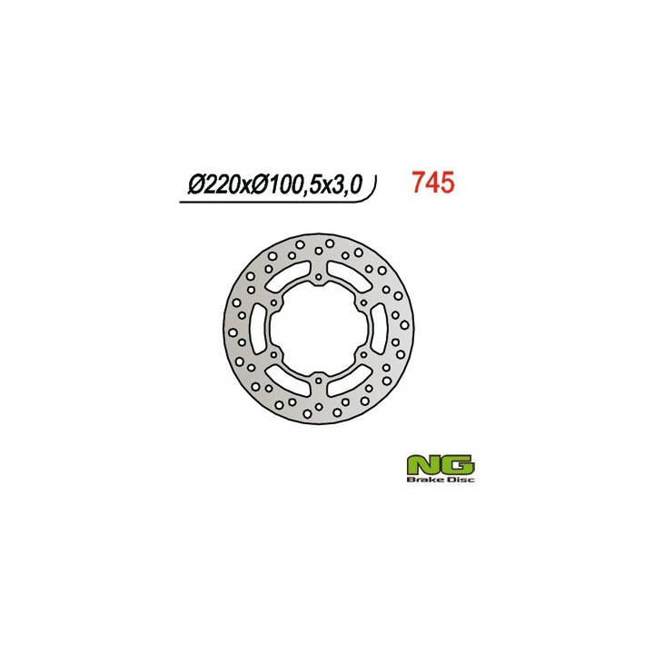 NG tarcza hamulcowa przód yamaha yz 80/85 '93-'16 suzuki rm 85 '05-'23 (220X100X3)