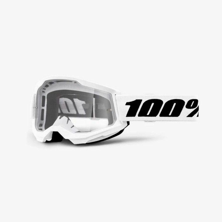100 PROCENT GOGLE STRATA 2 WHITE - CLEAR LENS