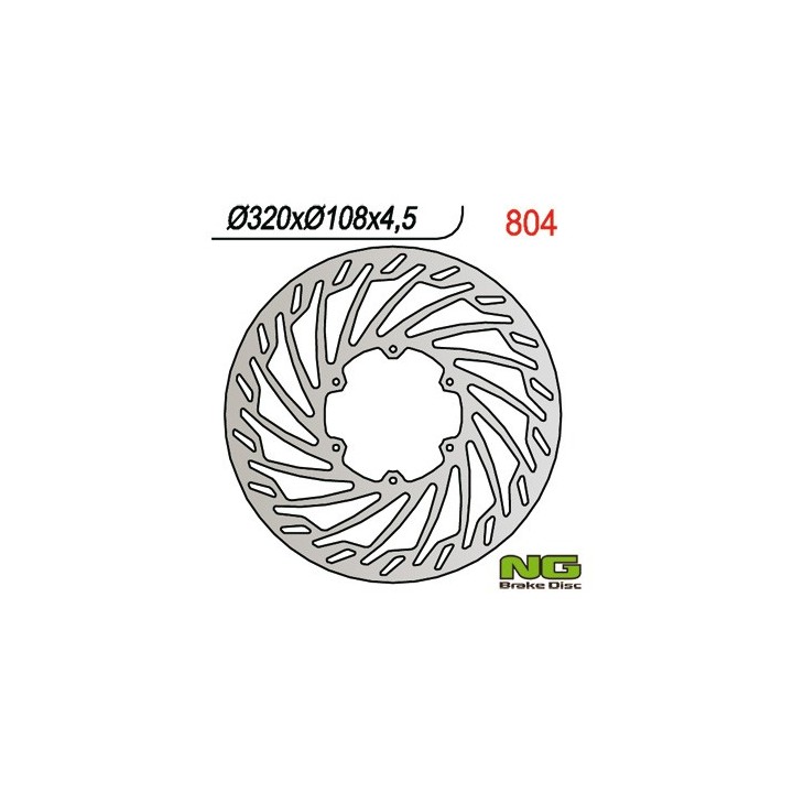 NG tarcza hamulcowa przód gas gas SM 125 (01-07), 250/450 (01-05), 450/515 (08) (320X108X4,5) turbine
