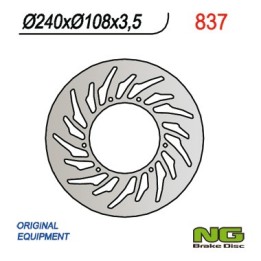 NG tarcza hamulcowa przód yamaha dt 50R 03-08, xt 125R 05-08, mbk 50X-LIMIT 03-05 (240X108X3,5) (6X6,5MM)