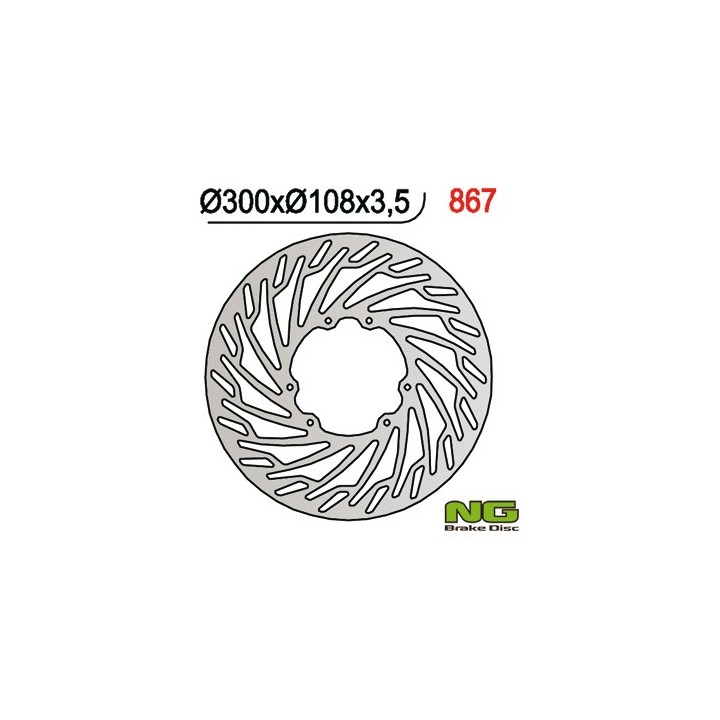 NG tarcza hamulcowa przód derbi 50/125, aprilia 50/125, rieju 50 smx (300x108x3,5)