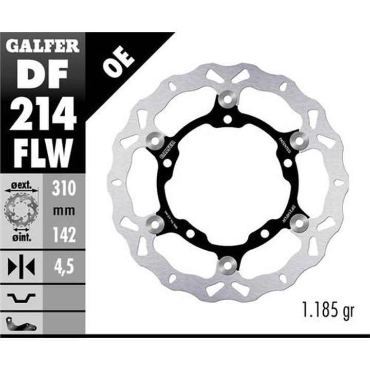 GALFER tarcza hamulcowa przód kawasaki ninja 400 / ABS '18-, z 400 '20-, zx 25R '20- (310x142x4,5mm) pływająca wave