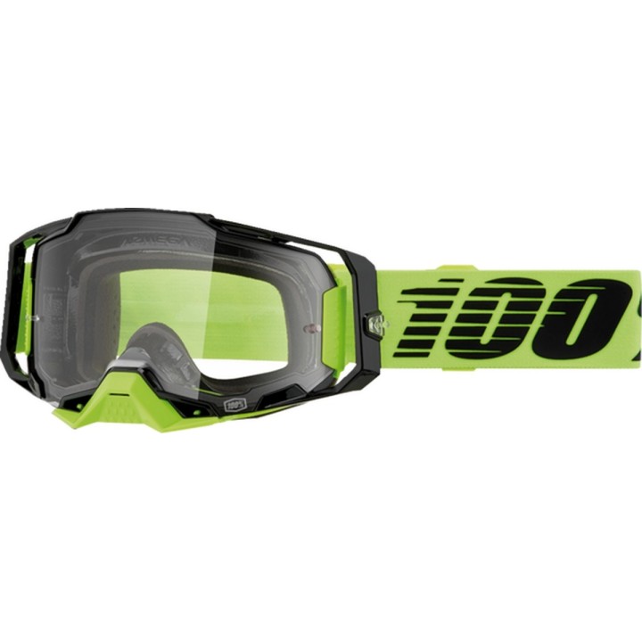 100 PROCENT GOGLE ARMEGA NEON YELLOW - CLEAR LENS