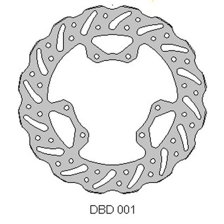 DELTA BRAKING tarcza hamulcowa przód honda cr 125 '95-07, 250 '95-01, crf 250 '04-14, crf 450 '02-14 wave (240X101X3MM) (6X6,5M…
