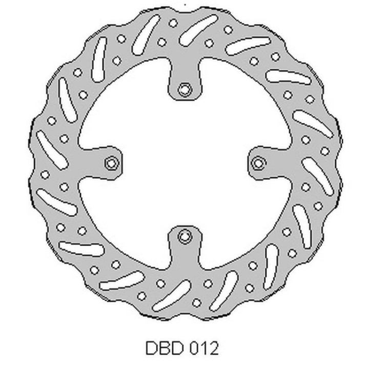 DELTA BRAKING tarcza hamulcowa przód kawasaki kx 125 '89-'02, kx 250 '89-02, wave (250X100X3MM) (4X6,5MM) (NG1761,NG137)