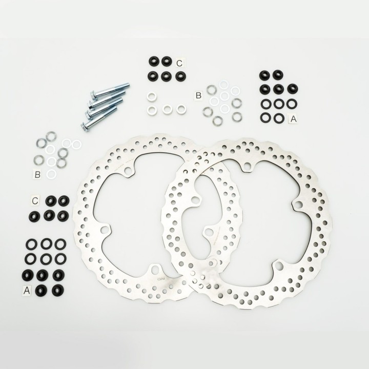 NG tarcza hamulcowa przód bmw r 1200 gs/adv '13-'18, r 1250 gs/adv '19-'22, r 1300 gs '22, (320X181X4,8MM) (5X14,0MM) wave (zes…