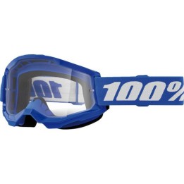 100 PROCENT GOGLE STRATA 2 YOUTH JUNIOR BLUE - CLEAR LENS