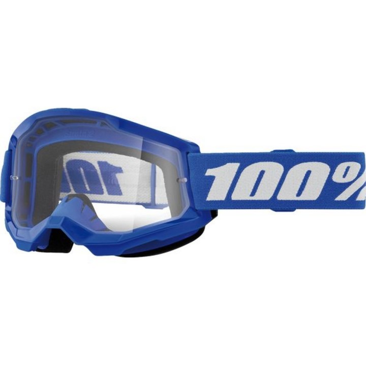 100 PROCENT GOGLE STRATA 2 YOUTH JUNIOR BLUE - CLEAR LENS