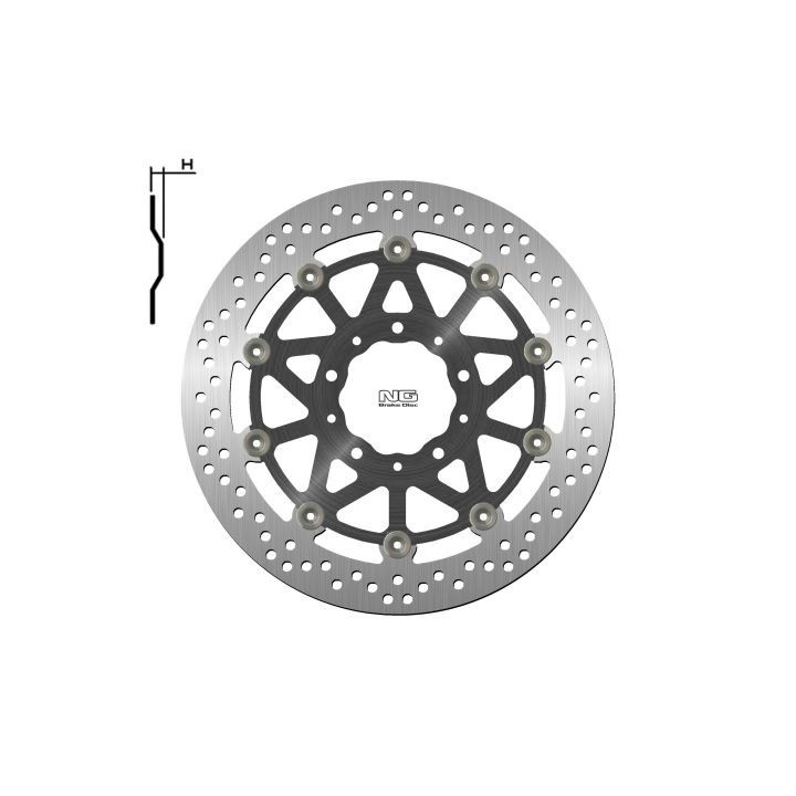 NG tarcza hamulcowa przód kawasaki Z1000/ZZR1400 '17-20 (310X80X5,5MM) (5X10,5MM) pływająca (środek aluminiowy)