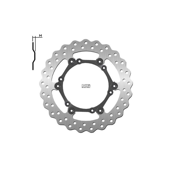 NG tarcza hamulcowa przód ktm EXC 125/200/400/525/625 '90-17 (260X-X3MM) (6,6,5MM) wave pływająca