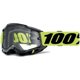 100 PROCENT GOGLE ACCURI 2 ENDURO MOTO BLACK - DUAL CLEAR LENS