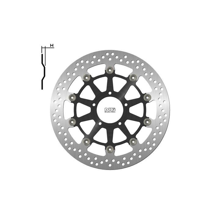NG tarcza hamulcowa przód ducati 848 '08-13, panigale 959 '18-19, S4R 996 '07-09 (320X72X5MM) (5X8,5MM) pływająca (środek alumi…