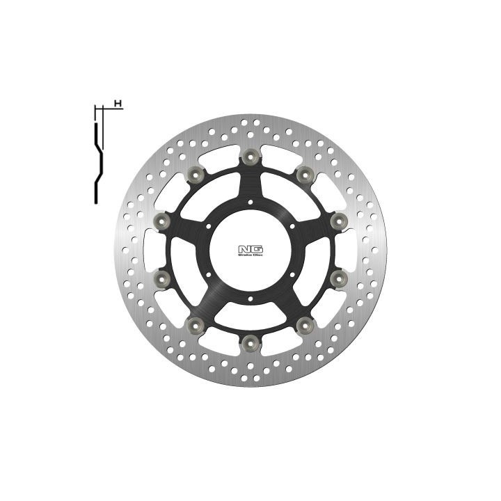 NG tarcza hamulcowa przód honda CBR1000RR '08-09 (310X94X5MM) (6X6,5MM) pływająca (środek aluminiowy)