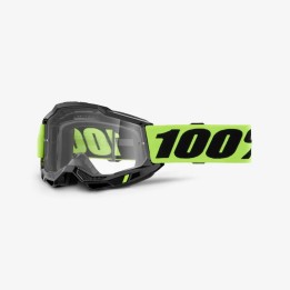 100 PROCENT GOGLE ACCURI 2 NEON YELLOW - CLEAR LENS