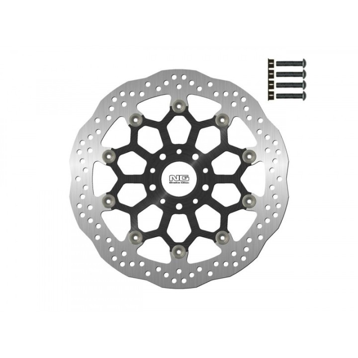 NG tarcza hamulcowa przód ktm duke 790 ABS/790L A2 ABS '18-'22 (320X52X5MM) oversize z adapterami do zacisków (5 otworów) pływa…