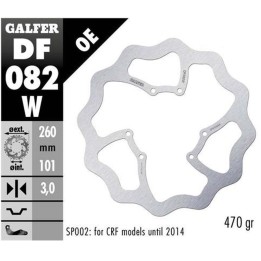 GALFER tarcza hamulcowa przód honda crf 250R/300R/450R/RX/L/RS '15- wave (260X101X3MM)