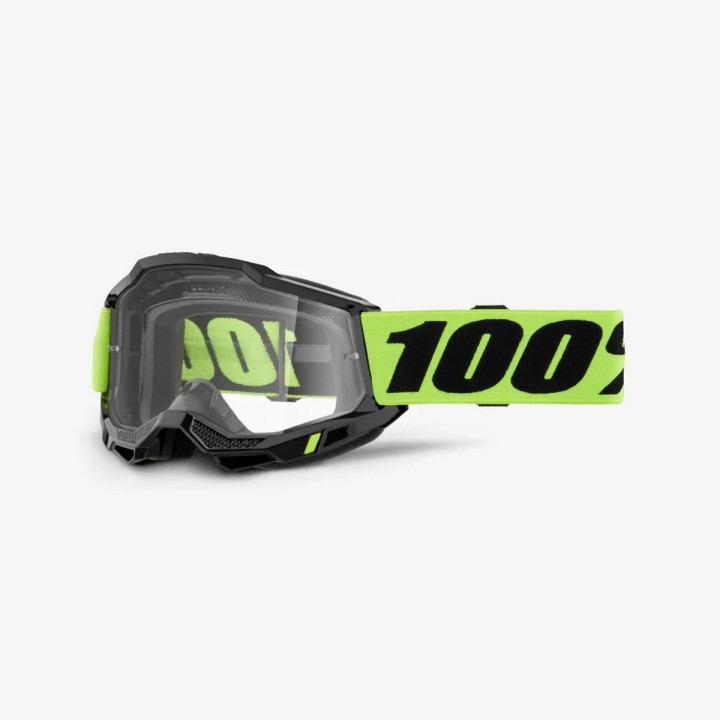 100 PROCENT GOGLE ACCURI 2 OTG NEON YELLOW - CLEAR LENS