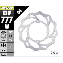GALFER tarcza hamulcowa przód ktm SX 85 '07-; xc 105 '07-; SX 150 '15-'18; husqvarna tc 85 '14-'20 (219X95X3MM) wawe