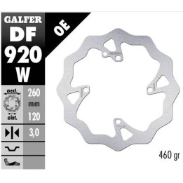 GALFER tarcza hamulcowa przód sherco se/sef 250/300/450 '14-, (tylko z zawieszeniami wp i kayaba) wave (260X120X3MM)